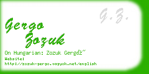 gergo zozuk business card